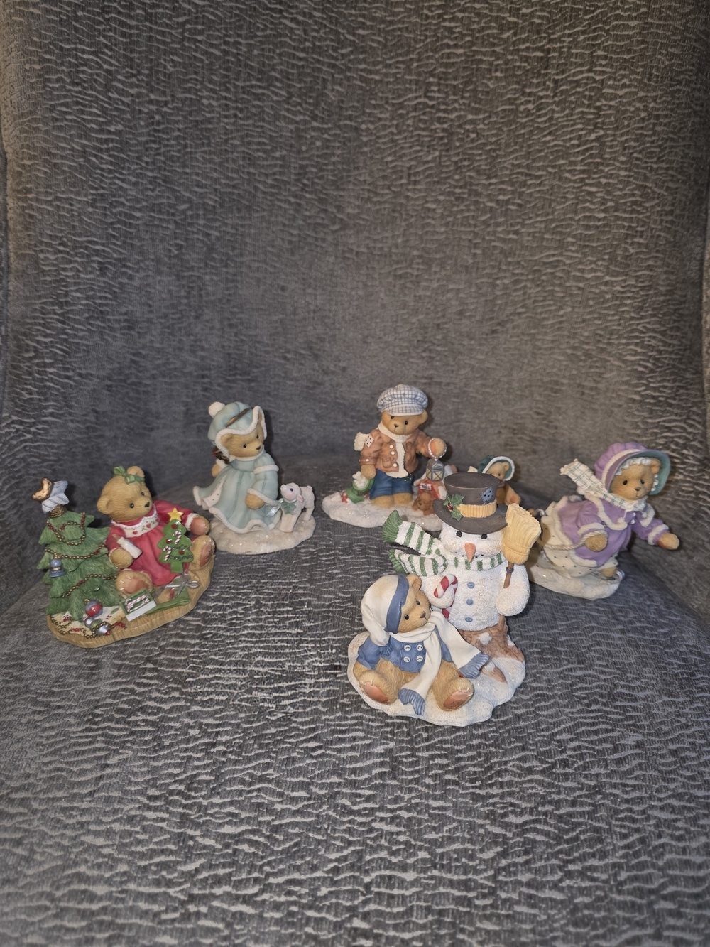Vintage Cherished Teddies Lot Of 5 Winter Bears Mitch Lynn Felicia Rich Gretchen
